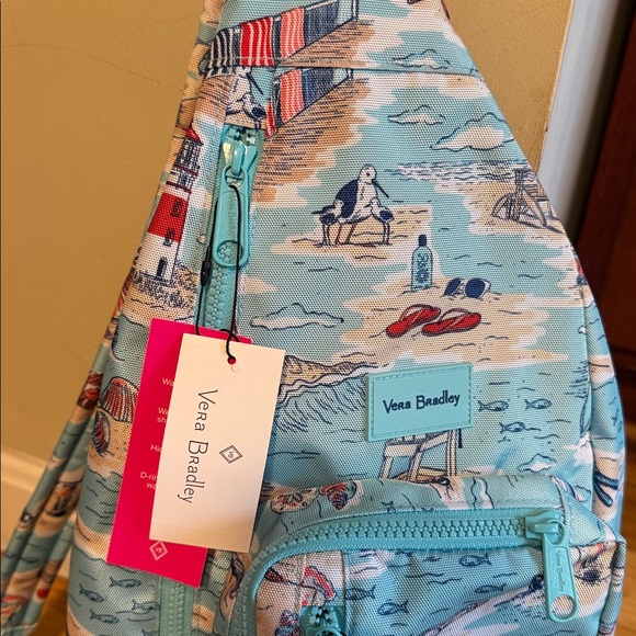 Vera Bradley Reactive Sling Backpack NWT in beach toile - Picture 2 of 10